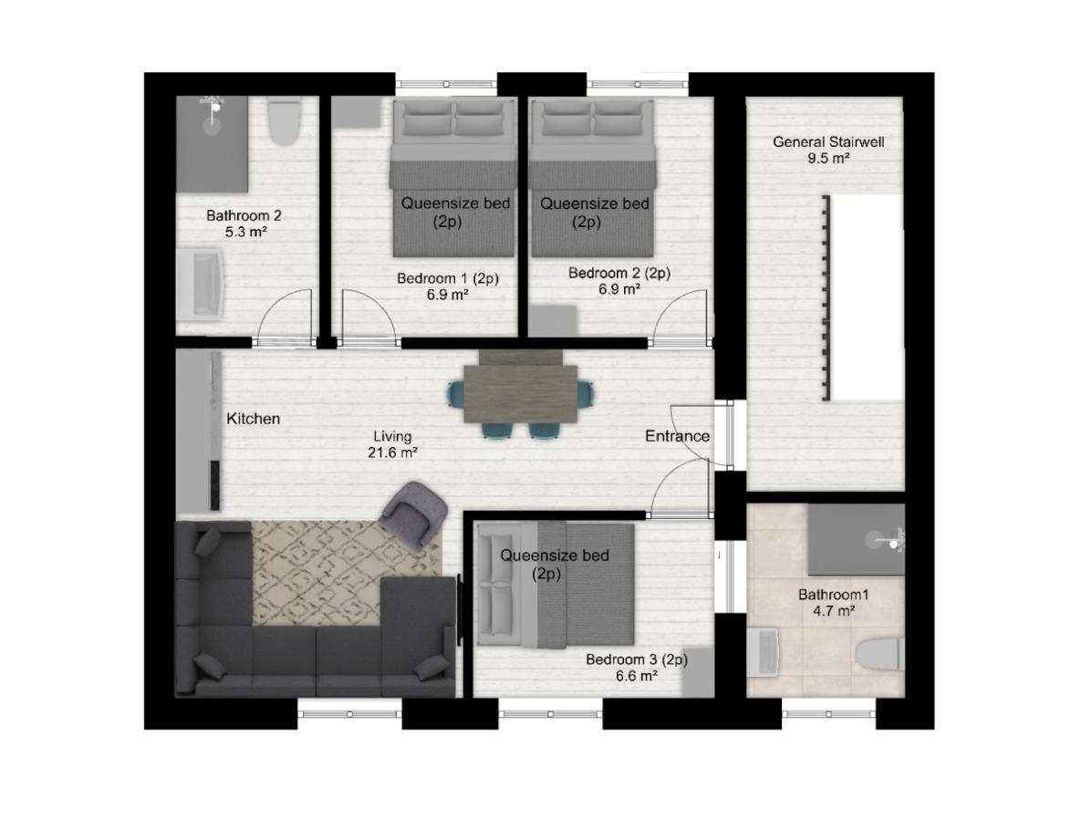 Authentic Stays - 6P-Apartment Эйсден Экстерьер фото